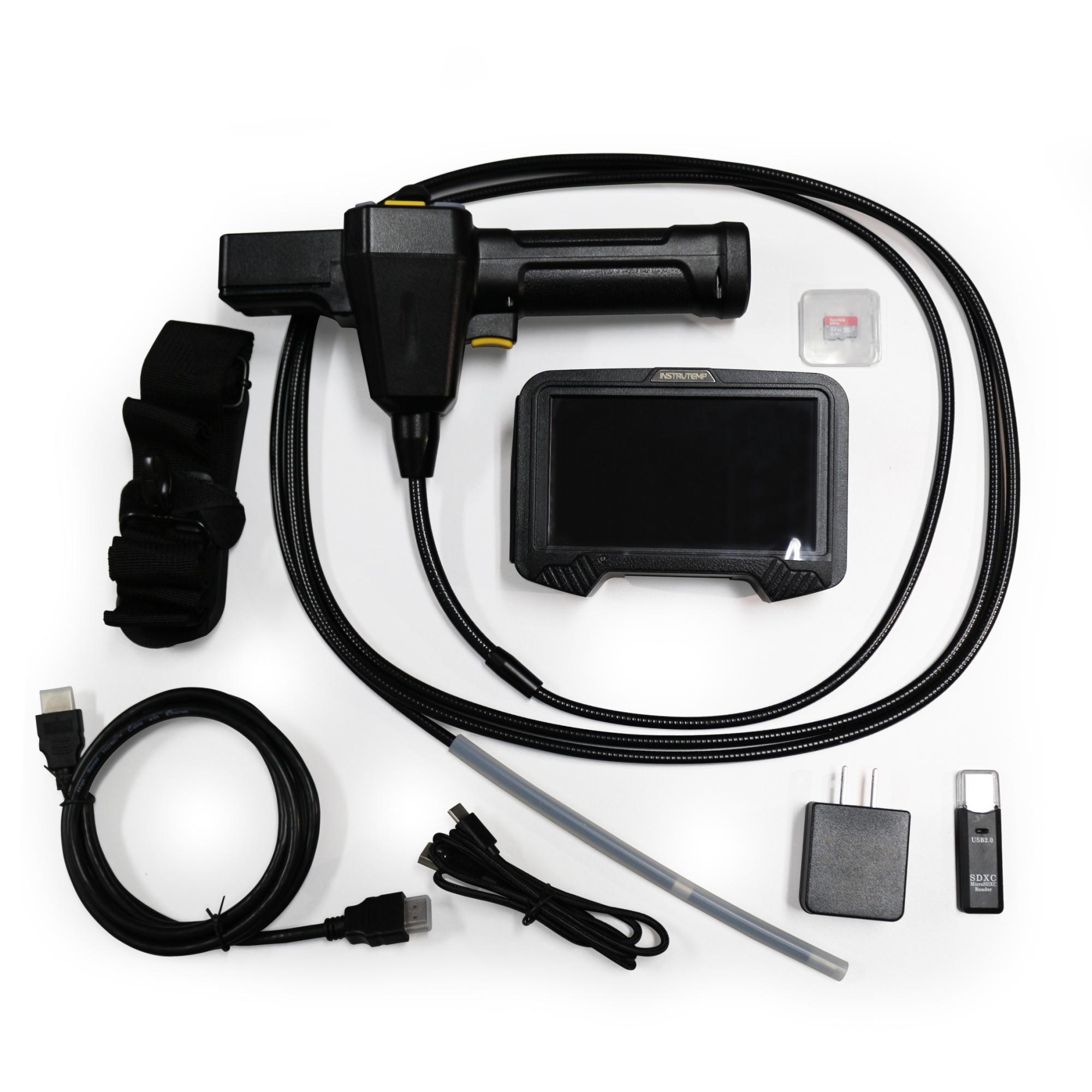 Boroscópio Industrial com Tela Destacável e Sonda Articulada - Instrutemp | ITBORO-TD-360-3.9MM