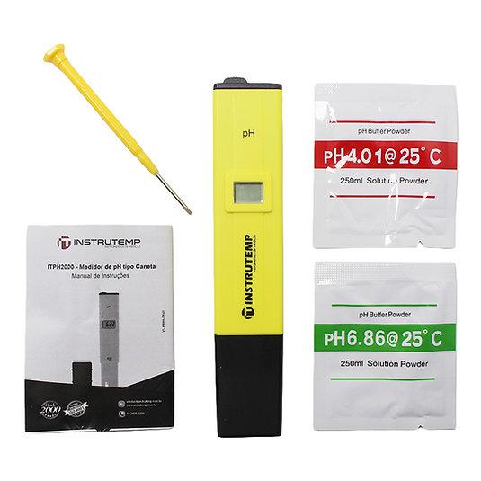 Medidor de PH Digital tipo Caneta - 0.0 a 14.0pH - INSTRUTEMP | ITPH2000