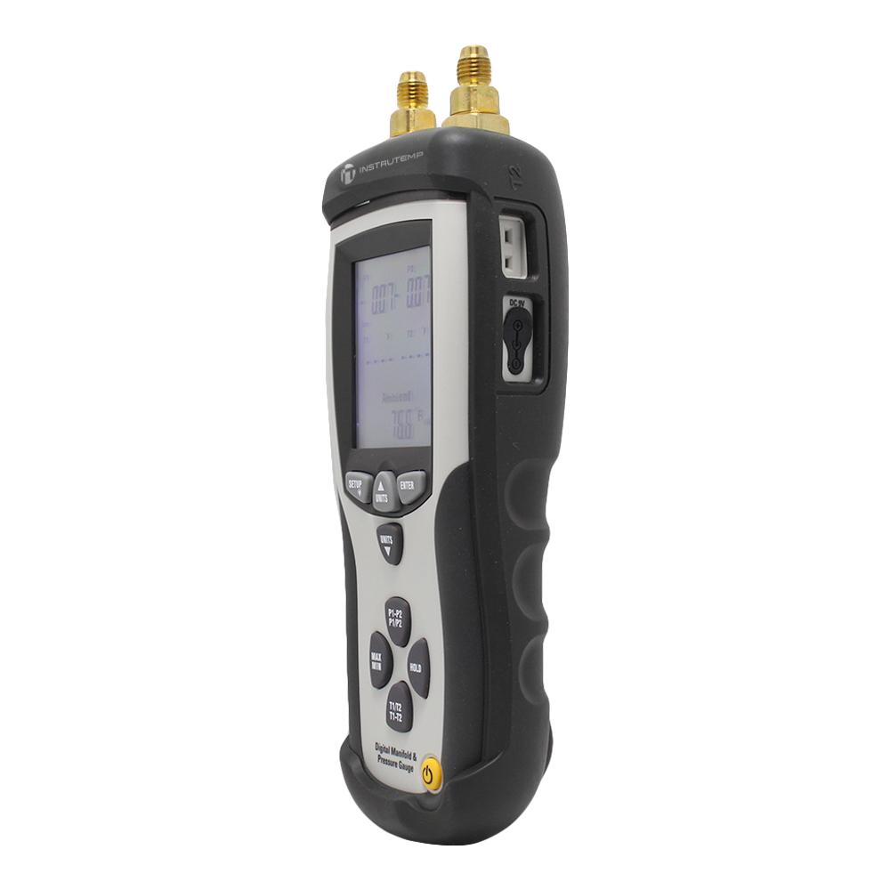 Manifold Digital Duas Saídas - R22 e R410A - 500PSI/4000KPA - Instrutemp | ITMANIFOLD