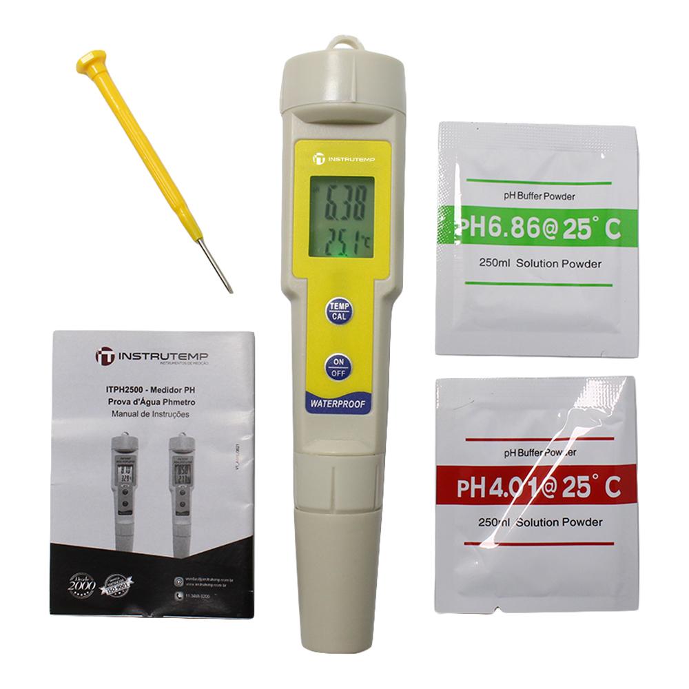 Medidor de PH Digital - 1.00 A 14.00 / 0 A 50°C - Instrutemp | ITPH2500