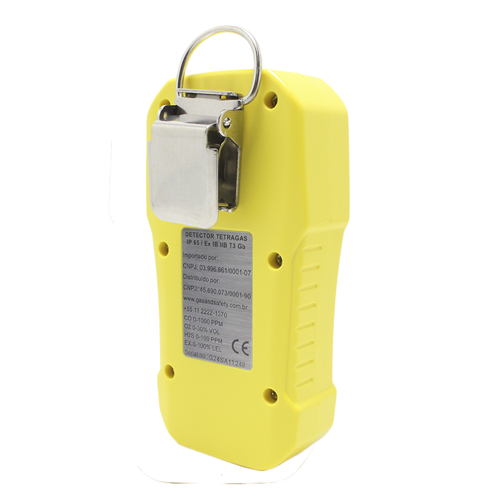 Detector de 4 Gases Portátil O2 / LEL / CO/ H2S - Gas and Safety | TETRAGAS