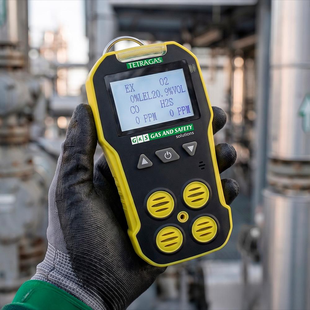 Detector de 4 Gases Portátil O2 / LEL / CO/ H2S - Gas and Safety | TETRAGAS