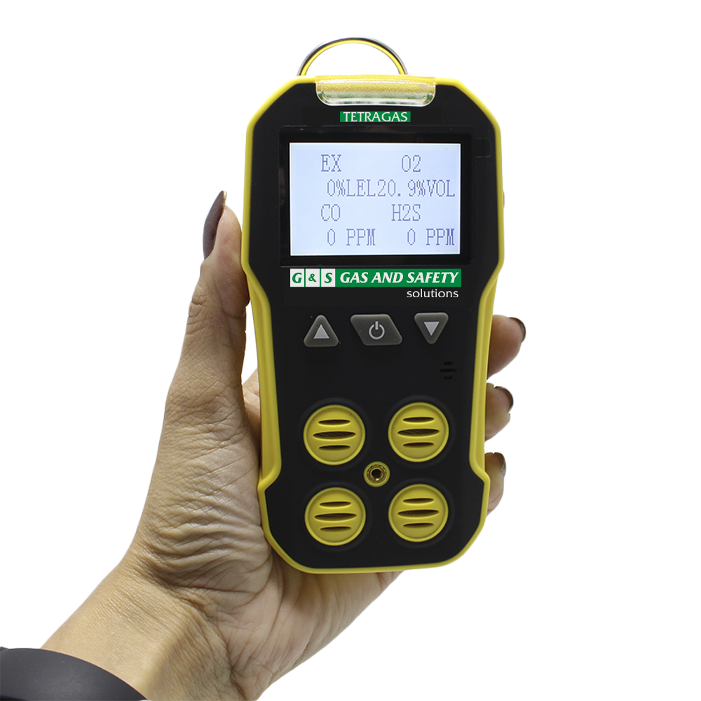 Detector de 4 Gases Portátil O2 / LEL / CO/ H2S - Gas and Safety | TETRAGAS