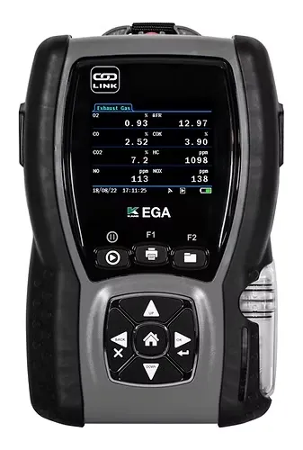 Analisador de gases de escape alimentado por bateria com visor | KANE - EGA5