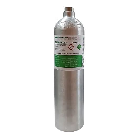 Cilindro em Alumínio com 4 Gases - 116 Litros | GSCG-116-4