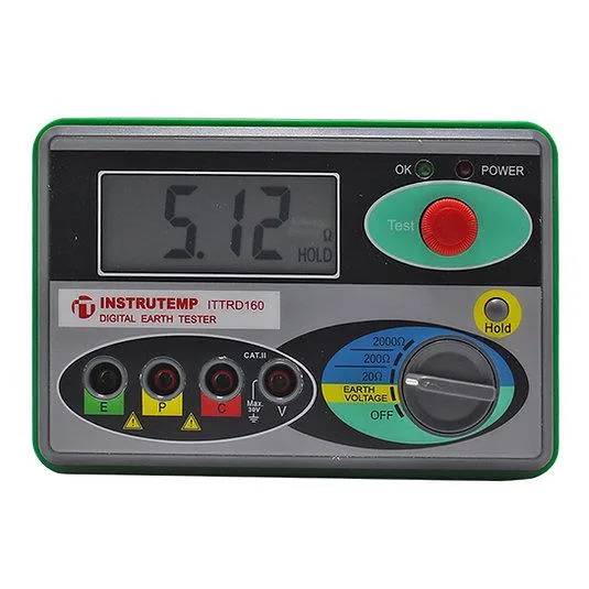 Terrômetro Digital Portátil tipo Estaca - 0 A 2000OHMS - INSTRUTEMP | ITTRD160